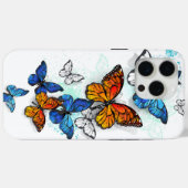 Coques Case-Mate iPhone Papillons volants Morpho et Monarch (Verso (horizontal))