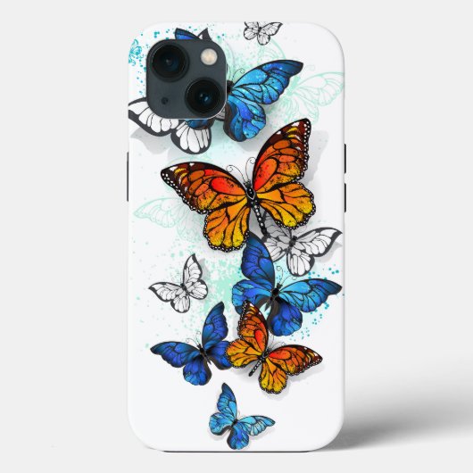 Coques Case-Mate iPhone Papillons volants Morpho et Monarch (Verso)