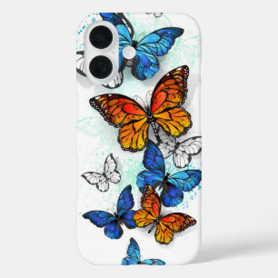 Coques iPhone 16 Papillons volants Morpho et Monarch