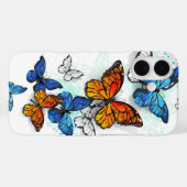 Coques Case-Mate iPhone Papillons volants Morpho et Monarch (Verso (horizontal))