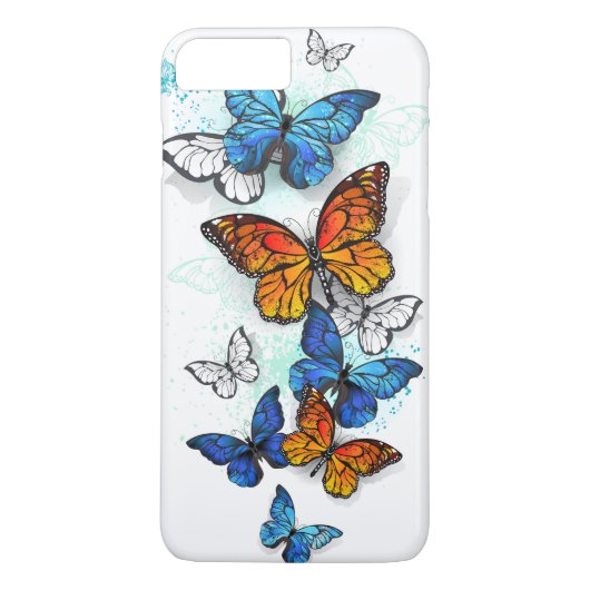 Coques Case-Mate iPhone Papillons volants Morpho et Monarch (Dos)