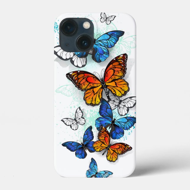 Coques Case-Mate iPhone Papillons volants Morpho et Monarch (Verso)