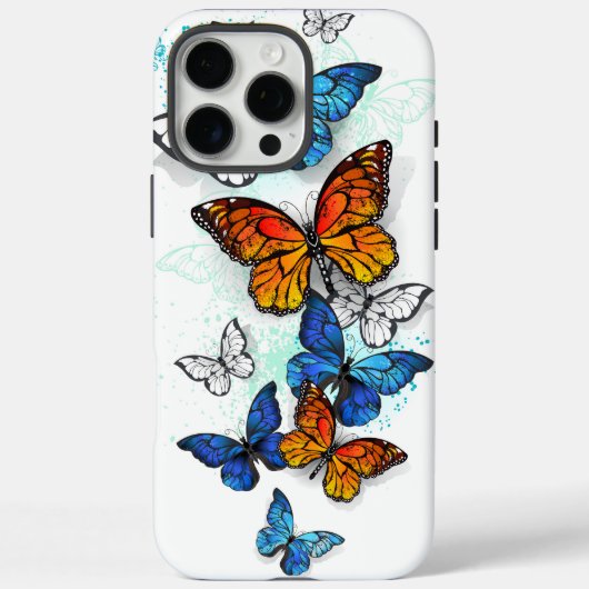 Coques Case-Mate iPhone Papillons volants Morpho et Monarch (Verso)