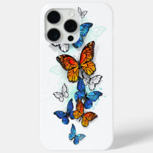 Coque iPhone 15 Pro Max Papillons volants Morpho et Monarch