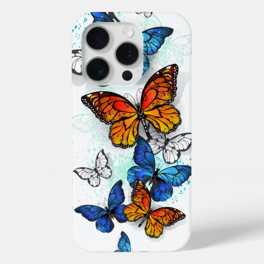 Coques Case-Mate iPhone Papillons volants Morpho et Monarch (Verso)