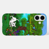 Coques Case-Mate iPhone Pâques - Chiot Capo et Papillon (Verso (horizontal))