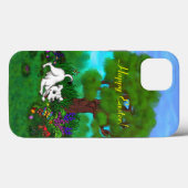 Coques Case-Mate iPhone Pâques - Chiot Capo et Papillon (Verso (horizontal))