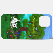 Coques Case-Mate iPhone Pâques - Chiot Capo et Papillon (Verso (horizontal))