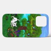 Coques Case-Mate iPhone Pâques - Chiot Capo et Papillon (Verso (horizontal))