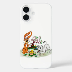 Coques iPhone 16 Pâques - Chiot Capo Rabbit et Chick