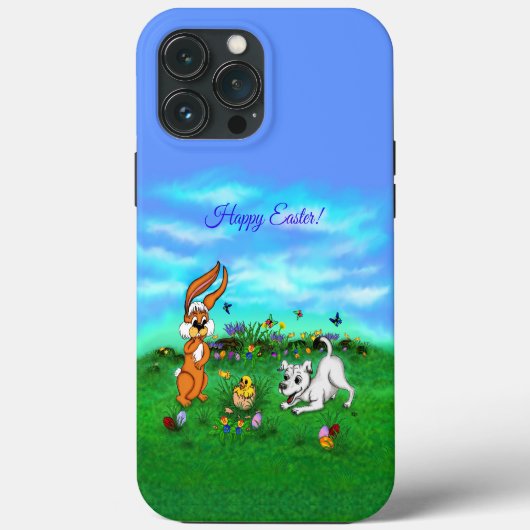 Coques Case-Mate iPhone Pâques - Chiot Capo Rabbit et Chick (Verso)