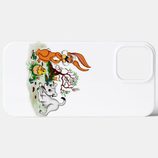 Coques Case-Mate iPhone Pâques - Chiot Capo Rabbit et Chick (Verso (horizontal))