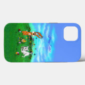 Coques Case-Mate iPhone Pâques - Chiot Capo Rabbit et Chick (Verso (horizontal))