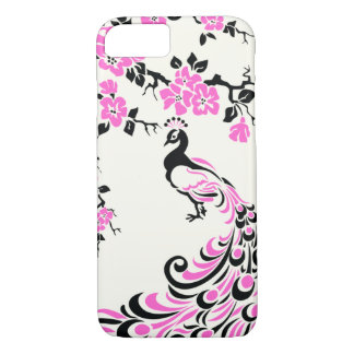 Case-Mate iPhone Case Paquet noir, rose chaud & fleurs de cerisiers