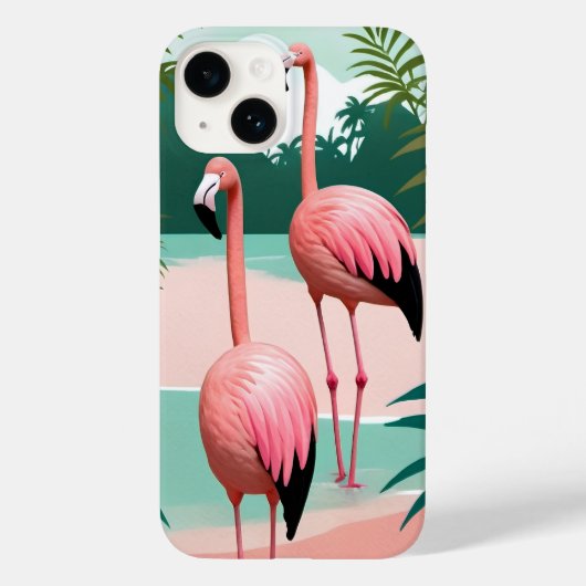 Coques Case-Mate iPhone Paradis du Flamant rose tropical (Verso)