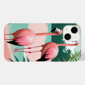 Coques Case-Mate iPhone Paradis du Flamant rose tropical (Verso (horizontal))