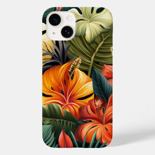 Coques Case-Mate iPhone Paradis tropical flammes vives (Verso)