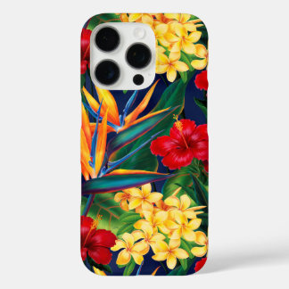 Coques iPhone 16 Pro Paradis tropical Floral Hawaï vertical