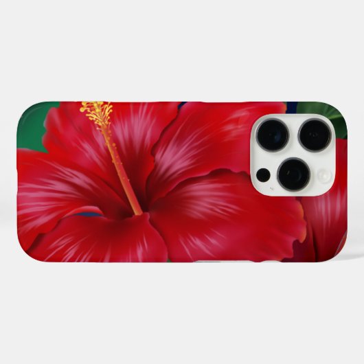 Coques Case-Mate iPhone Paradis tropical Hibiscus Hawaïen (Verso (horizontal))
