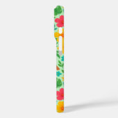 Coques Case-Mate iPhone Paradis tropical - Palm Feuilles & Hibiscus Motif (Verso / Gauche)