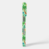 Coques Case-Mate iPhone Paradis tropical - Palm Feuilles & Hibiscus Motif (Verso / Droite)