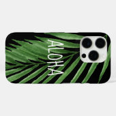 Coques Case-Mate iPhone Paradise Palm Hawaiian Tropical - Noir (Verso (horizontal))