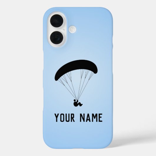 Coques Case-Mate iPhone Paraglider contre Blue Sky, ajoutez votre nom à ce (Verso)
