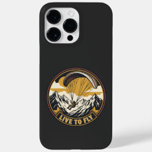 Coque Pour Pour iPhone 14 Pro Max Parapente Emblème d'Aventure de Montagnes Vivre Po