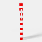 Coques Case-Mate iPhone Paraphe fraise rouge et blanc rayé Initiales Monog (Verso / Gauche)