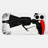 Coques Case-Mate iPhone "Parapluie écarlate" Pluie Silhouette Art (Verso (horizontal))