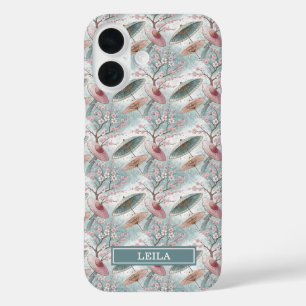 Coques iPhone 16 Parapluie japonais motif Sakura monogrammé