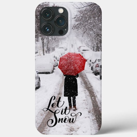 Coques Case-Mate iPhone Parapluie rouge en hiver Wonderland - Let It Snow (Verso)