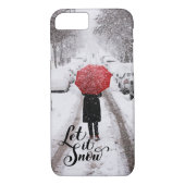 Coques Case-Mate iPhone Parapluie rouge en hiver Wonderland - Let It Snow (Dos)
