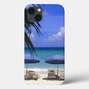 iPhone 13 Case parapluies sur la plage, à Saint-Martin, Caraïbes