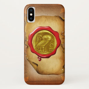COQUE Case-Mate POUR iPhone PARC ANTIQUE OWL OR JAUNE EN CIRE ROUGE SCEAU