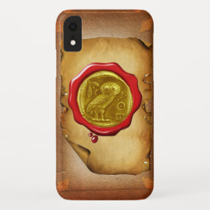 Case-Mate iPhone CASE PARC ANTIQUE OWL OR JAUNE EN CIRE ROUGE SCEAU