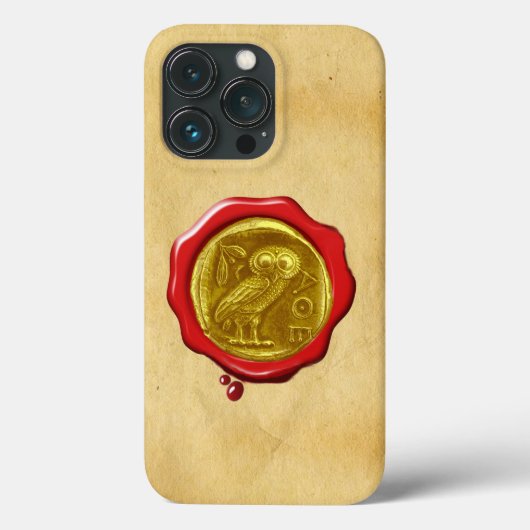 Coques Case-Mate iPhone PARC DE SCEAU ROUGE ANTIQUE OWL OR JAUNE Cas (Verso)