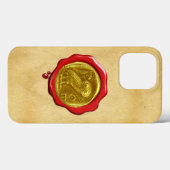 Coques Case-Mate iPhone PARC DE SCEAU ROUGE ANTIQUE OWL OR JAUNE Cas (Verso (horizontal))