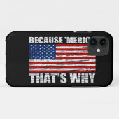 Coques Case-Mate iPhone PARCE QUE MERICA a affligé la caisse de l'iPhone 5 (Dos (Horizontal))
