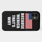 Coques Case-Mate iPhone PARCE QUE MERICA QUI EST POURQUOI cas de l'iPhone (Dos (Horizontal))
