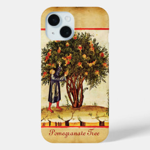 COQUE POUR iPhone 15 PARCHEMENT ANTICIPÉ D'ARBRE POMÉGRANÉ