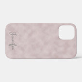 Coques Case-Mate iPhone Parchemin couleur Rose élégant avec nom (Verso (horizontal))