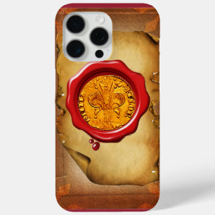 Coque iPhone 15 Pro Max Parchemin de cire ANTIQUE OR FLORENTINE FORINT