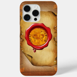Coque iPhone 15 Pro Max Parchemin de cire ANTIQUE OR FLORENTINE FORINT