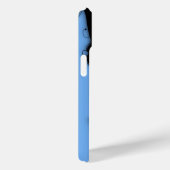 Coques Case-Mate iPhone Parchemin élégant sur monogramme ou initiale bleu (Verso / Droite)