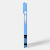 Coques Case-Mate iPhone Parchemin élégant sur monogramme ou initiale bleu (Verso / Gauche)