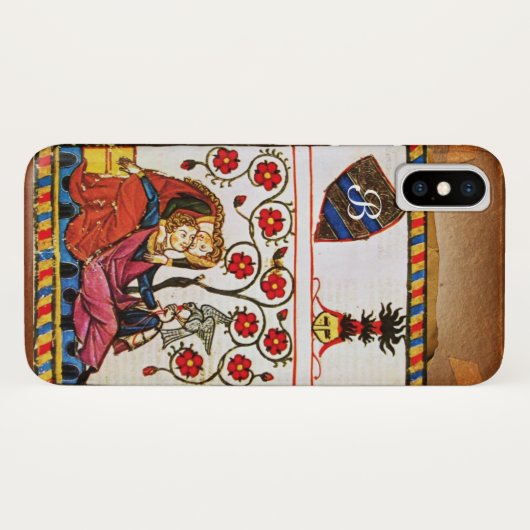 Coques Case-Mate iPhone Parchemin ETERNEL LOVE MONOGRAM (Dos (Horizontal))