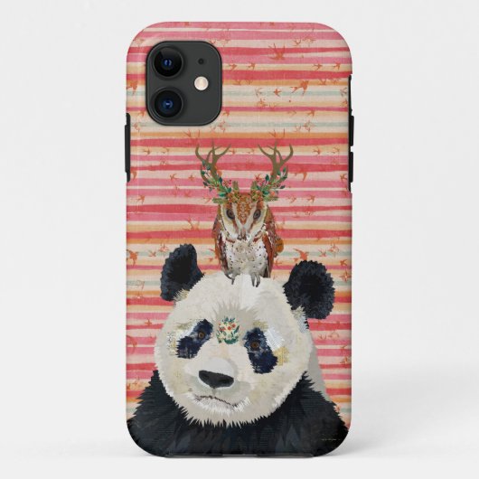 COQUES Case-Mate iPhone PARCOURS D'ANTLER PANDA ET FLORAL (Dos)