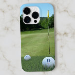 Coque Pour iPhone 14 Pro Parcours de golf Photo Golfer Fairway Balle monogr<br><div class="desc">Téléchargez votre fairway favori ou toute photo de golf pour remplacer celui montré. Ajoutez votre initiale aux balles de golf et votre numéro de ballon aussi - Je suis allé avec un numéro 1. Amusez-vous bien !</div>