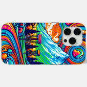 Coques Case-Mate iPhone Parcours de golf Psychedelic Disk (Verso (horizontal))